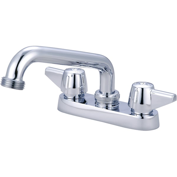 Two Handle Cast Brass Bar/Laundry Faucet, NPSM, Centerset, Chrome, Weight: 2.9